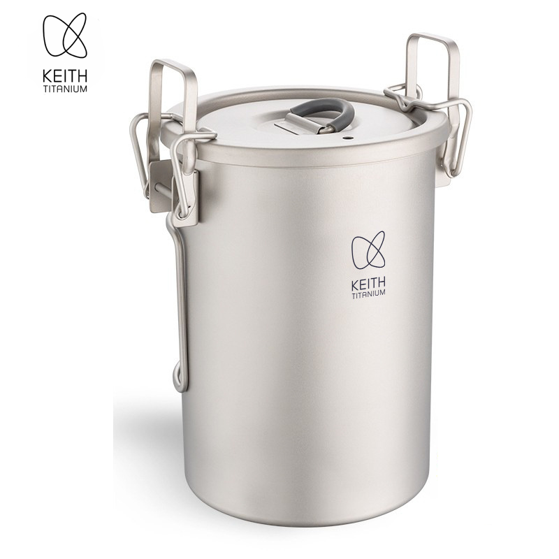 Camping Cooking Gear - KEITH Pure Titanium Rijstkoker, 900ml Ultralichte