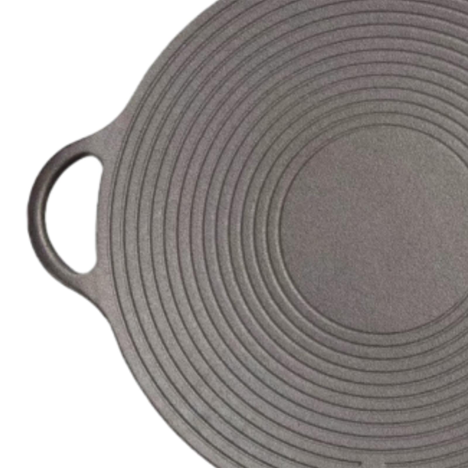Skillet Cast Iron Camp - Ronde gietijzeren grillpan met antiaanbaklaag, BBQ-braadpan
