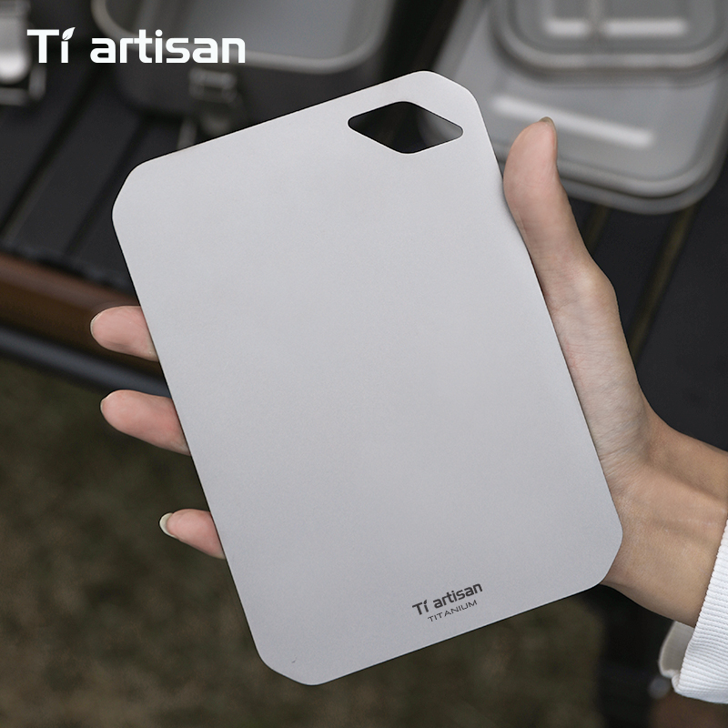 Camping Cooking Food - Tiartisan Pure Titanium Mini Snijplank Outdoor