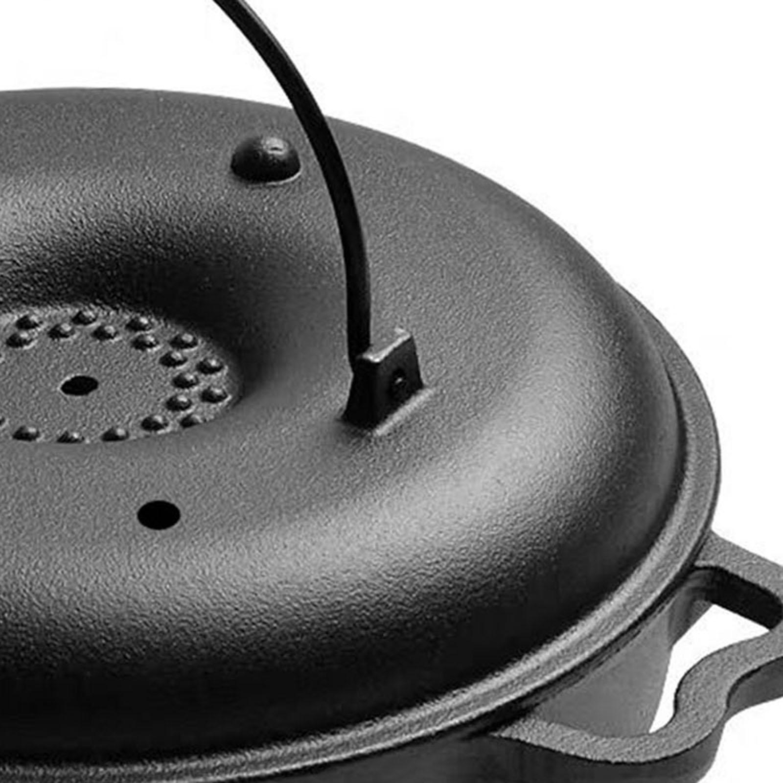 Skillet Cast Iron Camp - Kalkoenbraadpan Ovenbraadpan Antiaanbaklaag met deksel Braadplaat