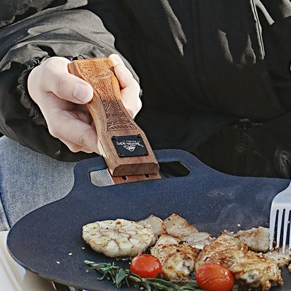 Camping Cooking Hob - Outdoor Grillpan van Natuurlijk Hout met