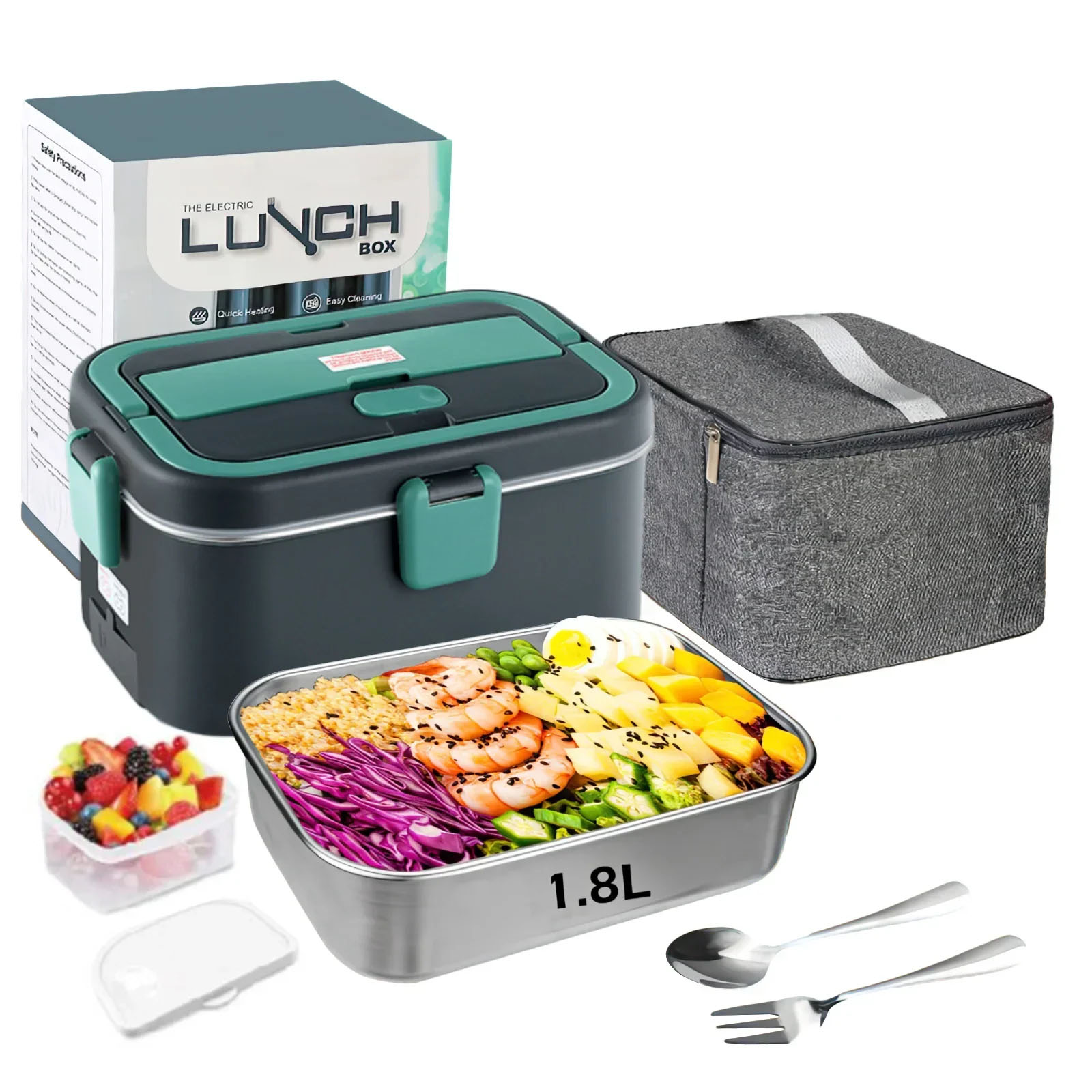 Camping Cooking Food - Elektrische Lunchbox Voedselverwarmer 1,8 L 80W