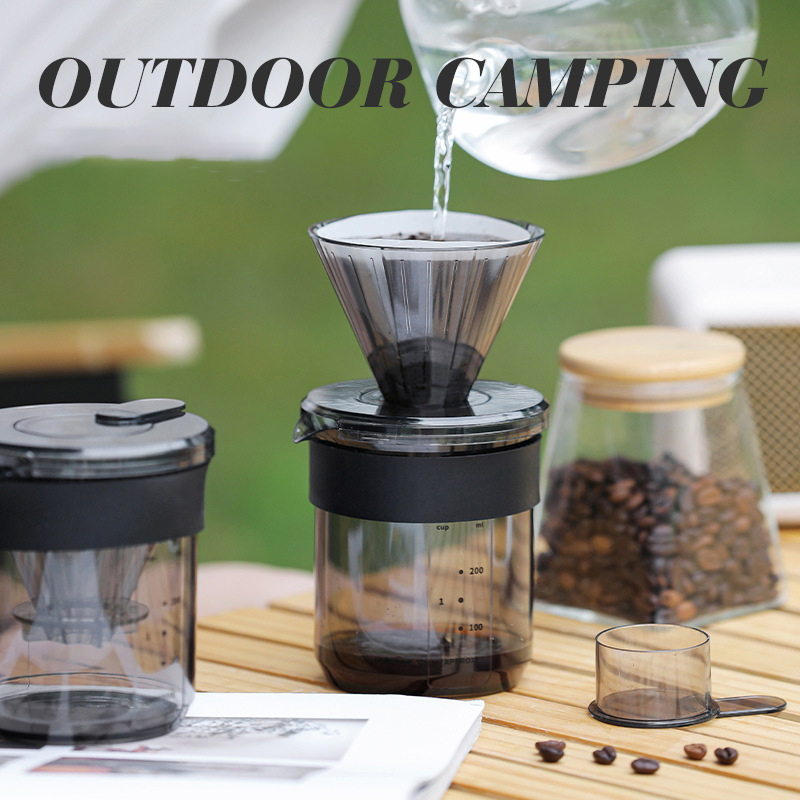 Camping Cooking Gear - Handgebrouwen drie-in-één koffiepot met schaal Food-grade