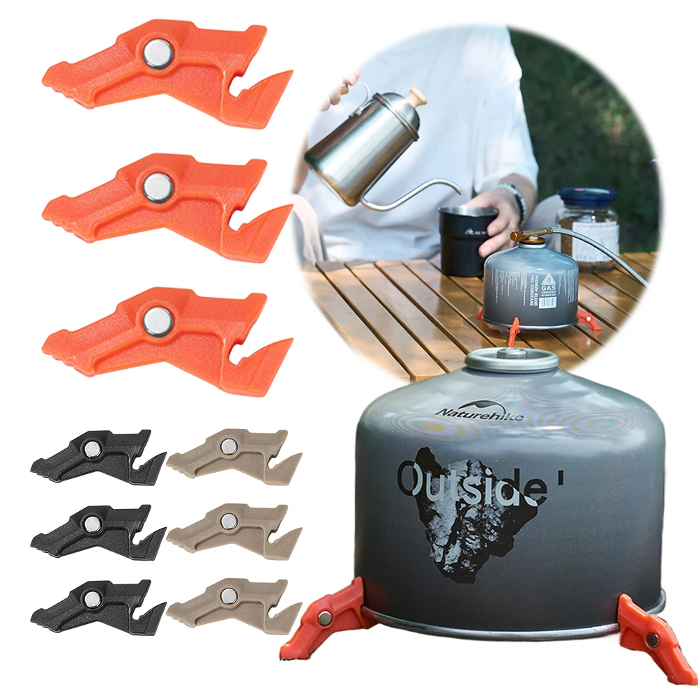 Camping Cooking No Gas - Magnetische statief gastankbeugel Multifunctionele campingkachelstandaard Busstabilisator