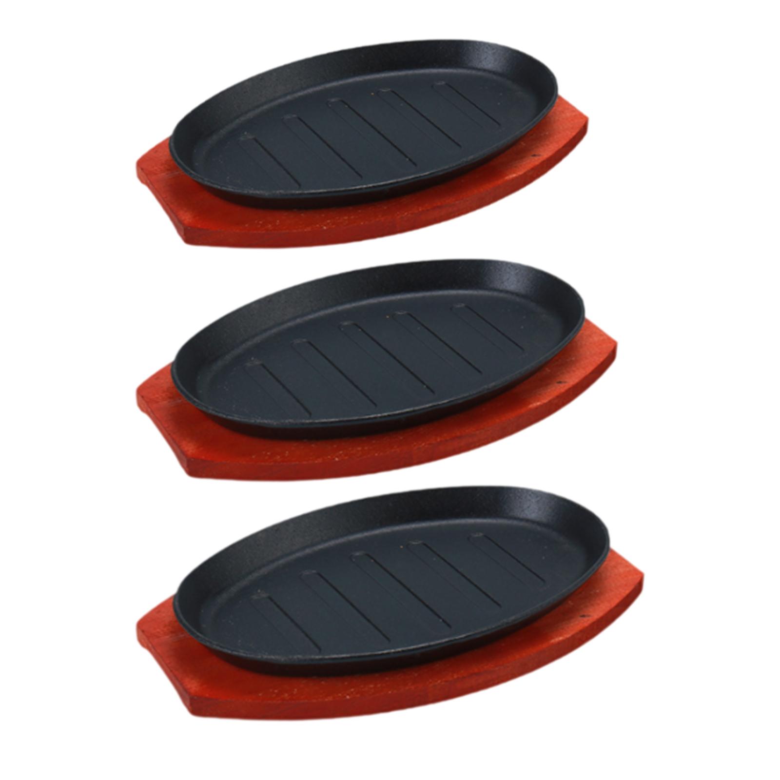 Skillet Cast Iron Camp - Gietijzeren steakplaat bakplaat steakplaat Fajita Sizzling