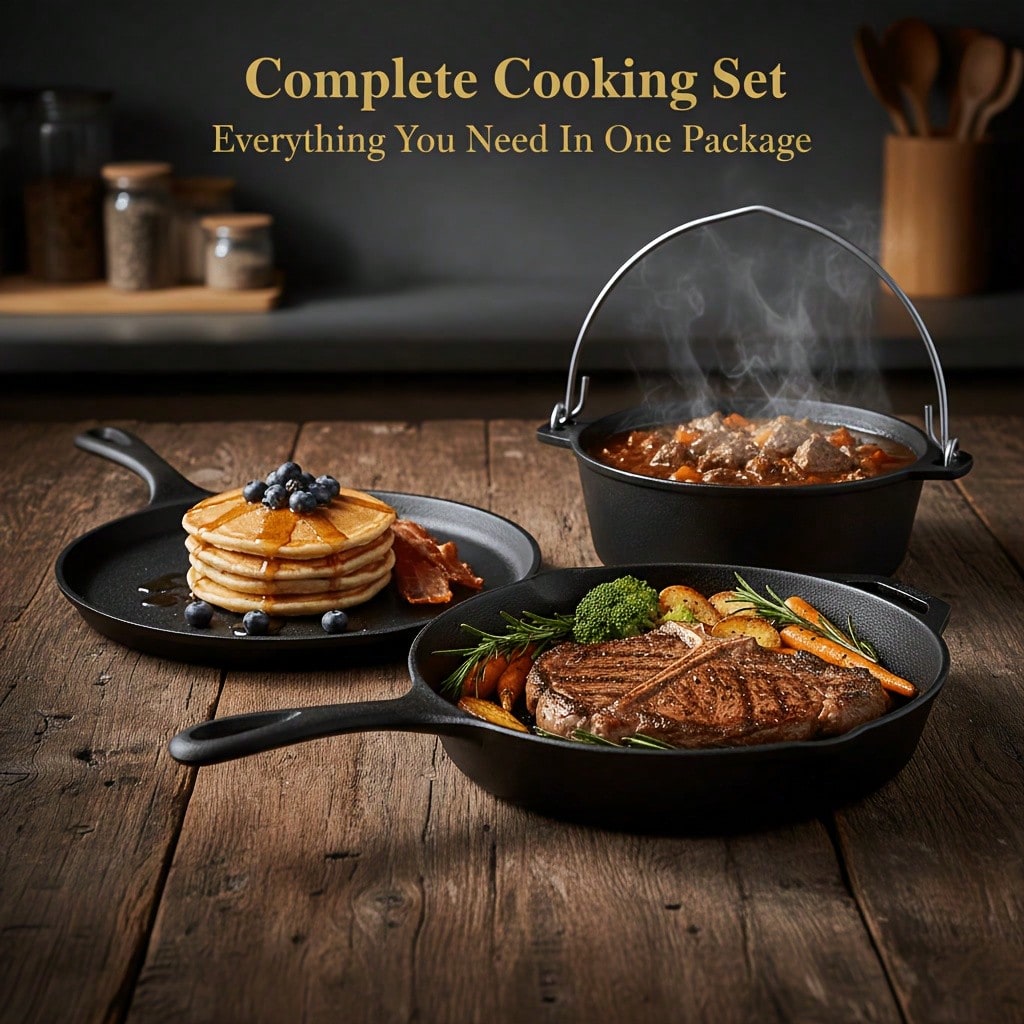 PACILACK Gietijzeren Pannenset - Skillet Cast Iron Camp recensie en prijs