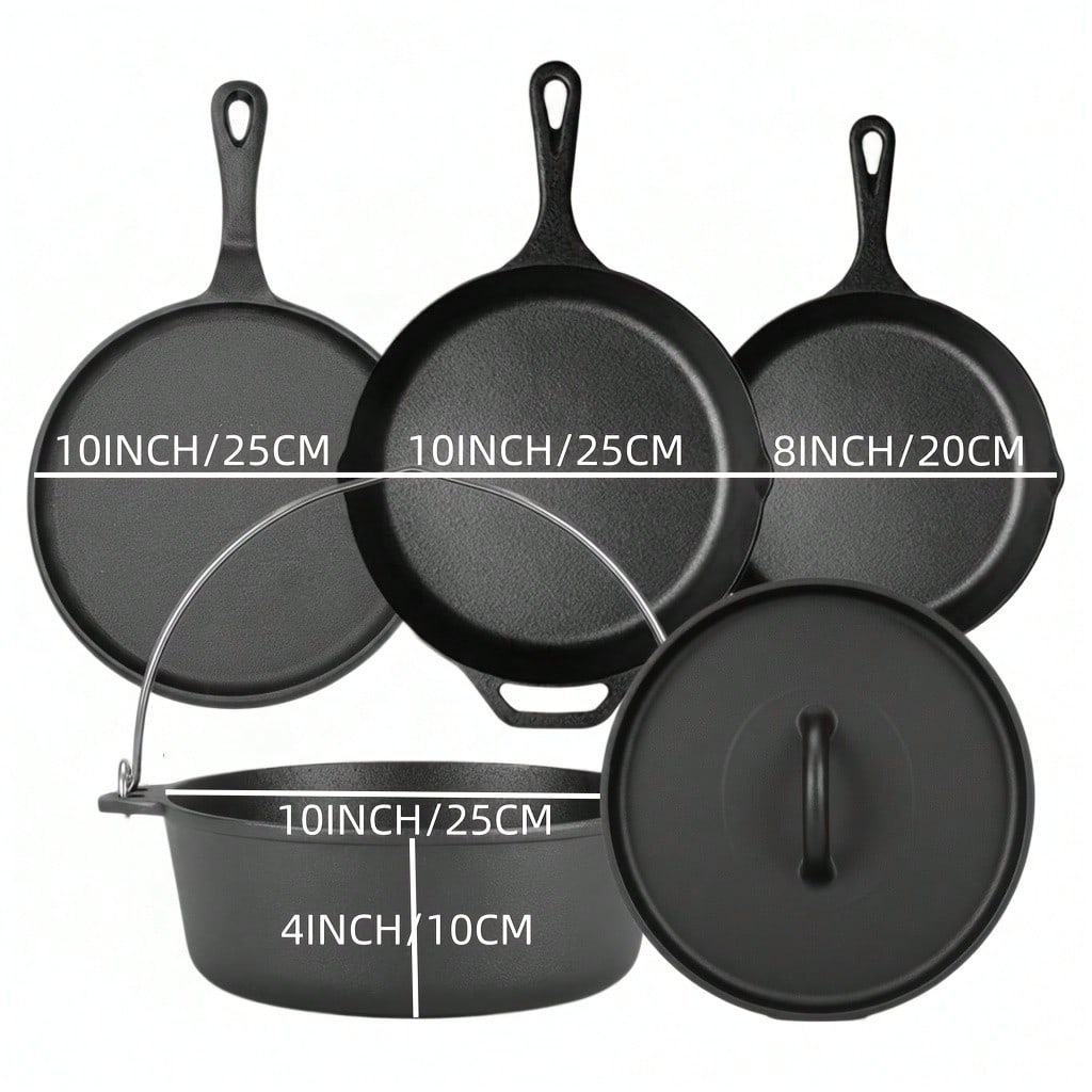 PACILACK Gietijzeren Pannenset - Skillet Cast Iron Camp recensie en prijs