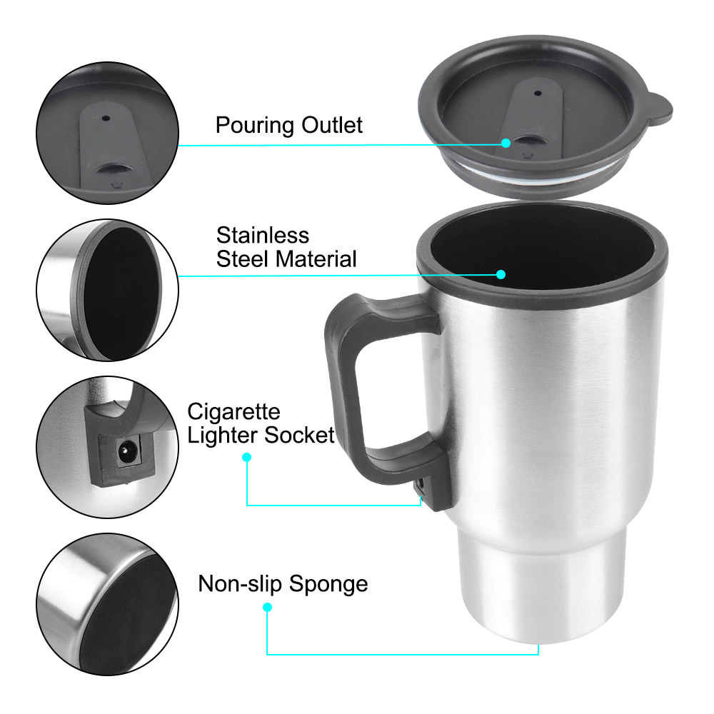 12V 450ml Auto Koffiemok Inter - Camping Cooking Electric recensie en prijs