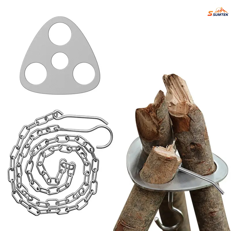 Roestvrij staal draagbare camp - Camping Cooking Tripod recensie en prijs