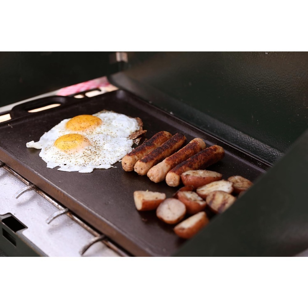 Voorgekruide gietijzeren grill - Skillet Cast Iron Camp recensie en prijs