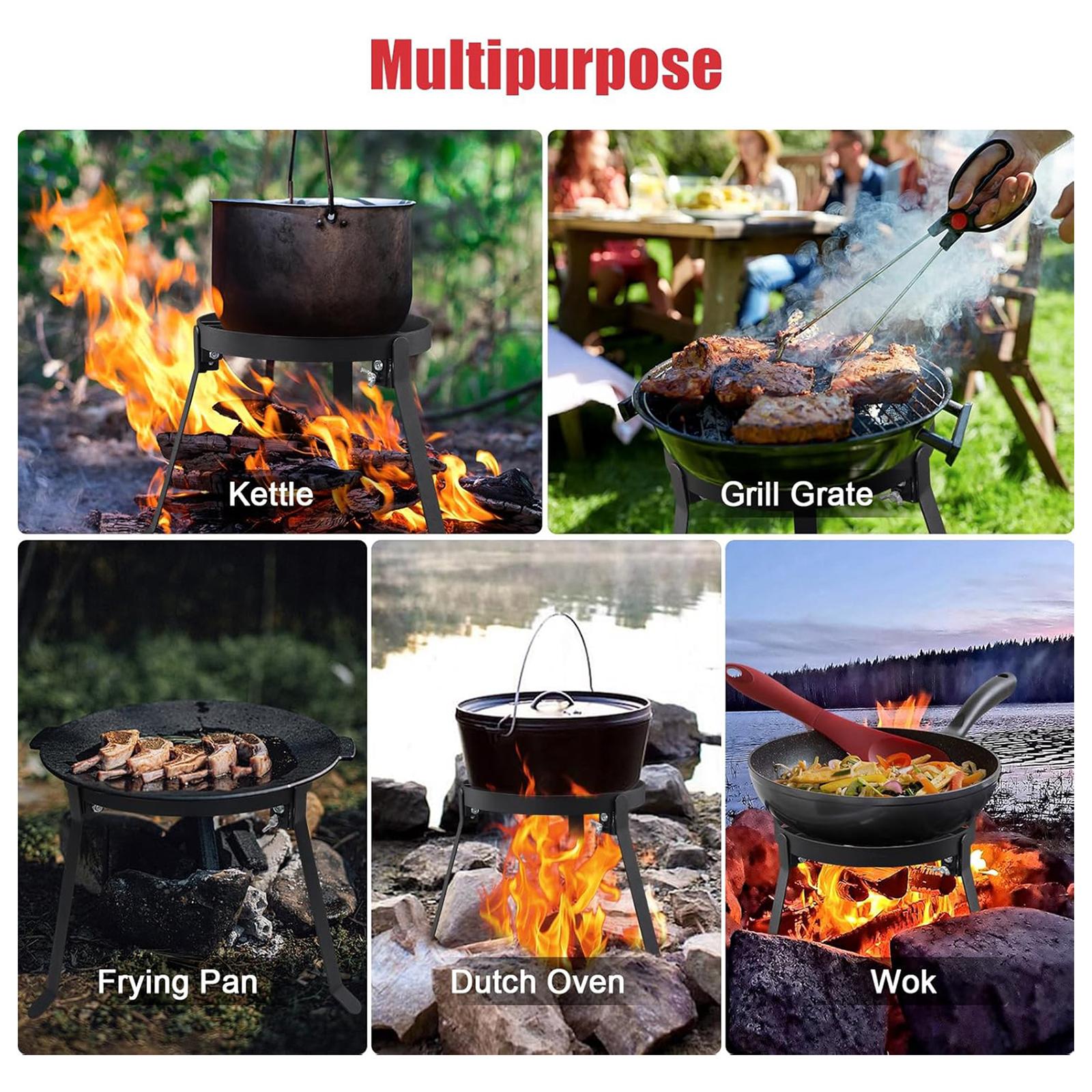 Vouwbare kookkampvuur-tripod v - Camping Cooking Tripod recensie en prijs