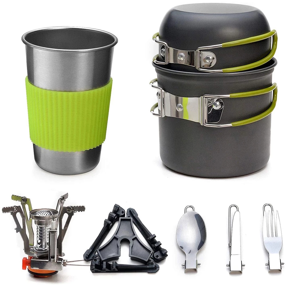 Campingpannenset met fornuis O - Camping Cooking Pots And Pans recensie en prijs