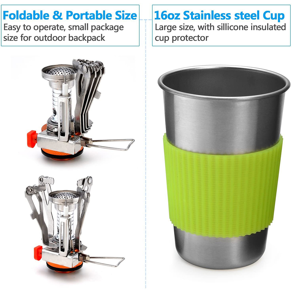 Campingpannenset met fornuis O - Camping Cooking Pots And Pans recensie en prijs