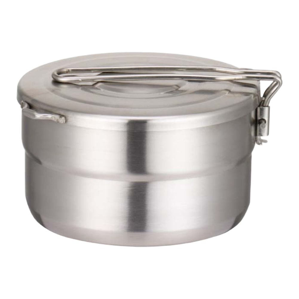 RVS buitenpot met inklapbaar h - Camping Cooking Materials recensie en prijs